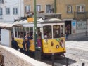 One of the antique trams that they use in Lisbon